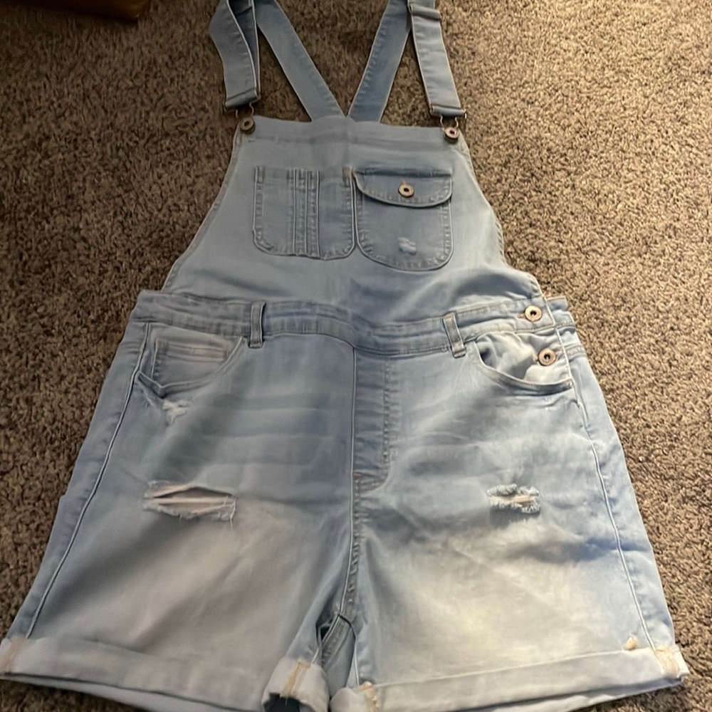New never work overall shorts